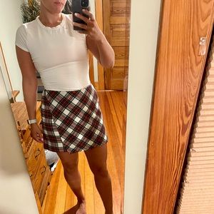 Hollister plaid mini skirt